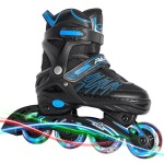 Iturnglow Adjustable Inline Skates For Kids And Adults With Light Up Wheels Beginner Skates Fun Illuminating Roller Skates For Kids Boys And Ladies