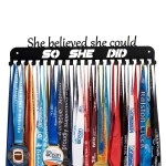 Lapetale Fashion She Believed She Could So She Did Medal Hanger Holder Display Rack For All Sports Metal Steel Medal Hanger Holder,Gymnastics Medal Holder For Girls In 16