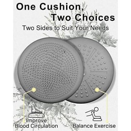 Tumaz Wobble Cushion - Wiggle Seat To Improve Sitting Posture & Attention Also Stability Balance Disc To Physical Therapy, Relief Back Pain & Core Strength For All Ages [Extra Thick, Pump Included]