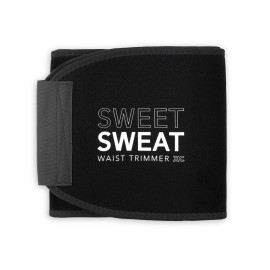 Sweet Sweat Waist Trimmer 'Xtra-Coverage' Belt Premium Waist Trainer With More Torso Coverage For A Better Sweat! (Xx-Large) Black