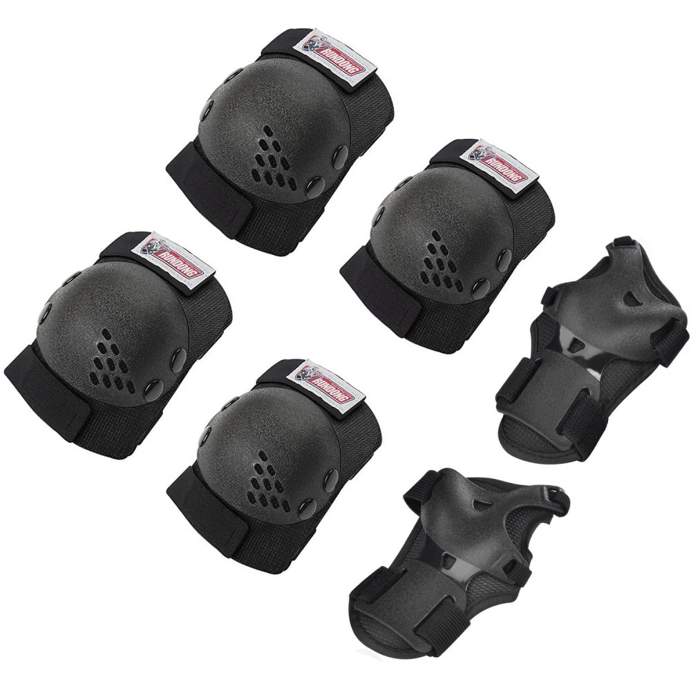 Knee Pads For Knee Pads Elbow Pads Wrist Guards Protective Gear Set For Kids Extreme Multi-Sports Roller Skates Scooter Inline Skating Cycling Bmx Bike Skateboard Riding And Outdoor Sports (Black Medium