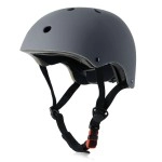 Kids Skateboard Bike Helmet For Boy And Girl, Lightweight Adjustable, Multi-Sport For Bicycle Skate Scooter (Gray, Small)