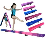 Fc Funcheer 6Ft9Ft Folding Floor Gymnastics Beam For Kids,Non Slip Rubber Basegymnastics Beam For Training,Professional Home Training With Carrying Bag