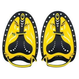 Seac Unisexs Pro Hand Paddles For Adult, Swimming Training Equipment, 2, Blackyellow, Lxl