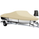 Nexcover Trailerable Boat Cover, Length: 16A-185A Beam Width: Up To 94A, Waterproof Heavy Duty Cover, Fits V-Hull, Tri-Hull, Runabout, Pro-Style, Bass Boat, Storage Bag Tightening Straps Included