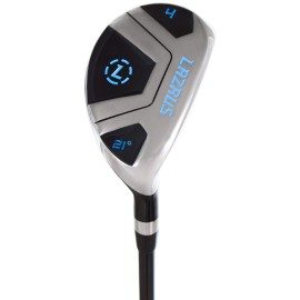 Lazrus Golf Premium Hybrid Golf Clubs For Men - 2,3,4,5,6,7,8,9,Pw Right Hand Left Hand Single Club, Graphite Shafts, Regular Flex (Silver Right Hand, 4, Rh, Silver Single)