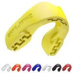 Safejawz Mouthguard Slim Fit, Adults And Junior Mouth Guard With Case For Boxing, Basketball, Lacrosse, Football, Mma, Martial Arts, Hockey And All Contact Sports (Yellow, Youth (Up To 11 Yrs))