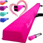 Pregymnastic Folding Balance Beam-Gymnastics Beam-Floor Beam- 8Ft/9.5Ft -Extra-Firm Suede Cover With Shinning Sticker And Carry Bag For Home/School/Club/Travel