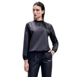 Hotsuit Sauna Suit Women Durable Gym Workout Sauna Jacket Pants Sweat Suits, Black, L
