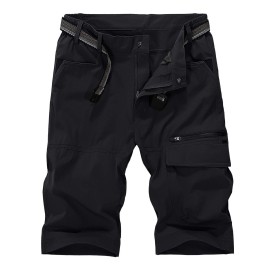 Eklentson Mens Cargo Shorts Mountain Bike Shorts Summer Shorts Casual Shorts Hiking Shorts Men Fishing Shorts Men Black