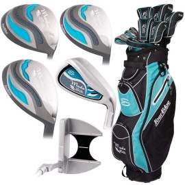 Tour Edge Moda Silk Womens Golf Set-Black-Lt Blue-Rh-Petite (Sjsrgl11.B-1)