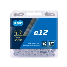 Kmc E12 Ept 12 Speed E-Bike Chain, 130 Links, Dark Silver