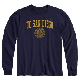 Ivysport Ucsd Uc San Diego King Tritons Long Sleeve Adult Unisex T-Shirt, Heritage, Navy, Xx-Large