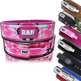 Rad Weight Lifting Belts Powerlifting And Weightlifting Belt With Lever Buckle, 10Mm (Pink Camo, Small)