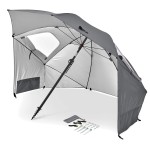 Sport-Brella Premiere Upf 50 Umbrella Shelter For Sun And Rain Protection (8-Foot, Gray)