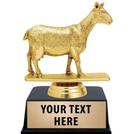 Crown Awards Goat Trophy, 55 Goat Trophies With Custom Engraving, 50 Pack