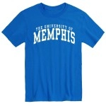 Ivysport University Of Memphis Tigers Short Sleeve Adult Unisex T-Shirt, Classic, Royal Blue, Large