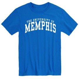 Ivysport University Of Memphis Tigers Short Sleeve Adult Unisex T-Shirt, Classic, Royal Blue, Large