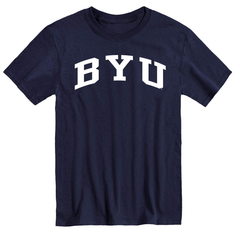 Ivysport Brigham Young University Byu Cougars Short Sleeve Adult Unisex T-Shirt, Classic, Navy, X-Large