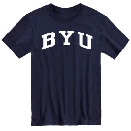 Ivysport Brigham Young University Byu Cougars Short Sleeve Adult Unisex T-Shirt, Classic, Navy, X-Large