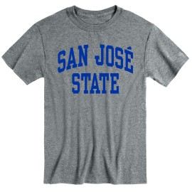 Ivysport San Jose State University Sjsu Spartans Short Sleeve Adult Unisex T-Shirt, Classic, Charcoal Grey, X-Large