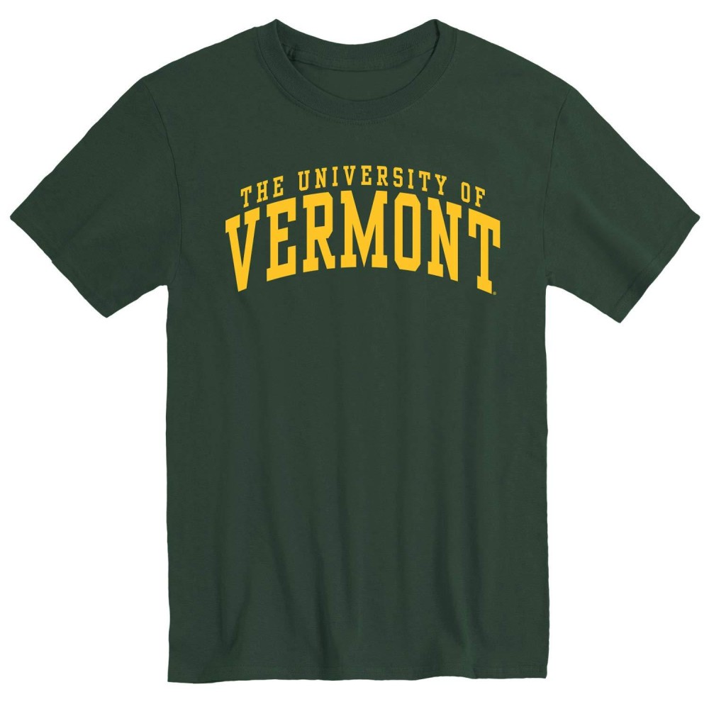 Barnesmith University Of Vermont Uv Catamounts Short Sleeve Adult Unisex T-Shirt, Classic, Hunter Green, Xx-Large