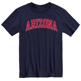 Barnesmith University Of Arizona Wildcats Short Sleeve Adult Unisex T-Shirt, Classic, Navy, Xx-Large