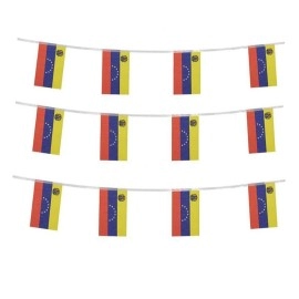 Venezuela Flags Venezuelans Small String Mini Flag Pennant Banner Decorations