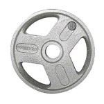 Weider 45 Lb. Hammertone Olympic Plate, Gray