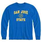 Ivysport San Jose State University Spartans Long Sleeve Adult Unisex T-Shirt, Heritage, Royal Blue, Xx-Large