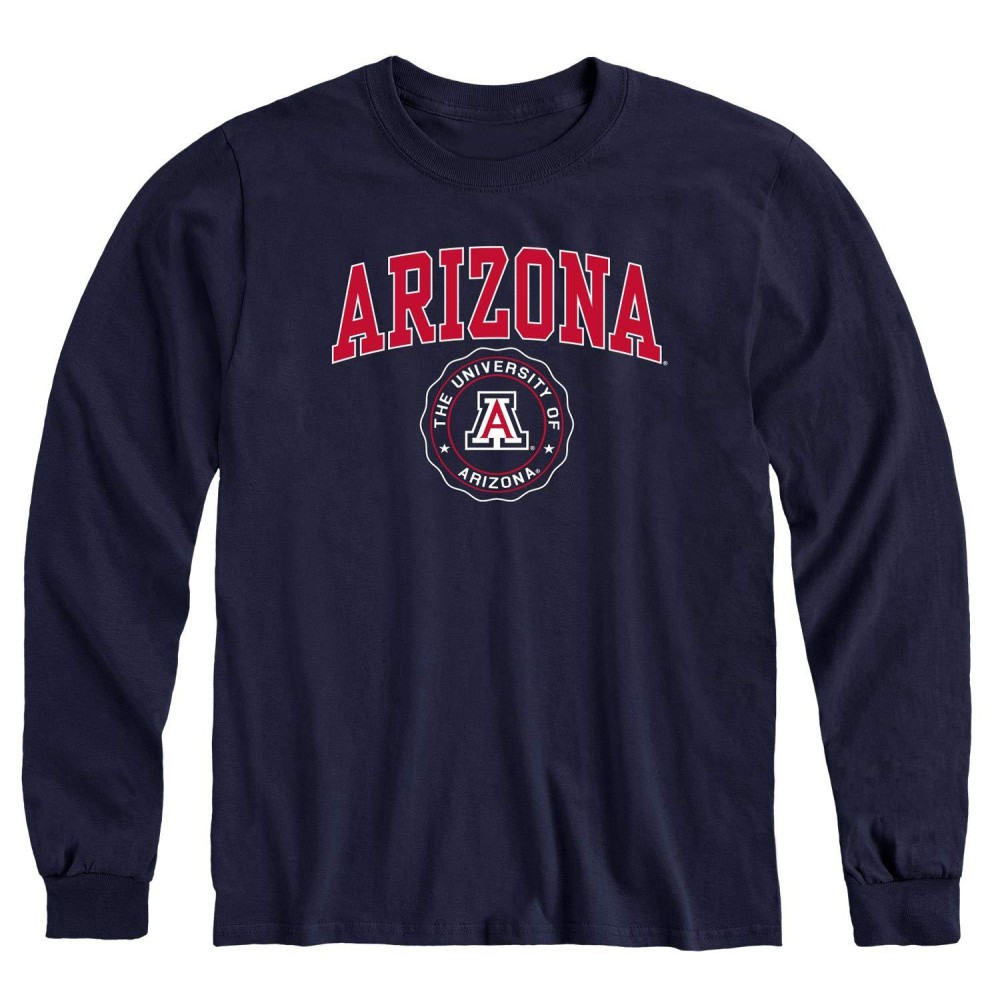 Ivysport University Of Arizona Wildcats Long Sleeve Adult Unisex T-Shirt, Heritage, Navy, Xx-Large