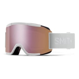 Smith Squad Snow Goggles White Vapor Chromapop Everyday Rose Gold Mirror