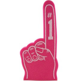 Giant Foam Finger 18 Inch- Number 1 Universal Foam Hand For All Occasions - Cheerleading For Sports - Exciting Vibrant Colors Use As Celebration Pom Poms- Great For Sports Events Games School Business