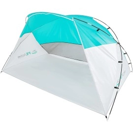 Fe Active Pop Up Beach Shelter - Easy Set Up Family Beach Tent Outdoor Sun Shelter Half Dome Canopy Tent Adults & Kids Sun Shade For Camping, Hiking, Travel, Backpacking Designed In California, Usa