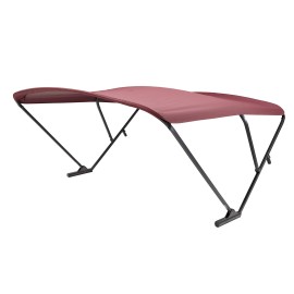 Sureshade Power Pontoon Bimini Top - Black Anodized Frame Burgundy Fabric