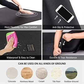 Gxmmat Large Yoga Mat Non-Slip 7X5X9Mm, Thick Workout Mats For Home Gym Flooring, Extra Wide Exercise Mat For Men And Women Without Shoes, Non-Toxic Memory Foam, Comfortable For Stretching, Cardio