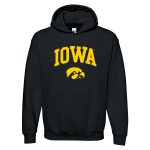 Ugp Campus Apparel Ah03 - Iowa Hawkeyes Arch Logo Hoodie - X-Large - Black