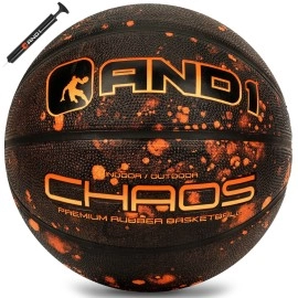 And1 Chaos Basketball: Official Regulation Size 7 (29.5 Inches) Rubber - Deep Channel Construction Streetball, Made For Indoor Outdoor Basketball Games
