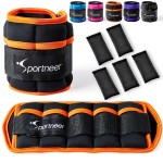 Sportneer Adjustable Ankle Weights 1 Pair 2 4 6 8 10 Lbs Leg Weight Straps For Women Men, Weighted Ankle Weights Set For Gym,Fitness, Workout,Walking, Jogging,1-5 Lbs Each Ankle, 1 Pair 2-10 Lbs