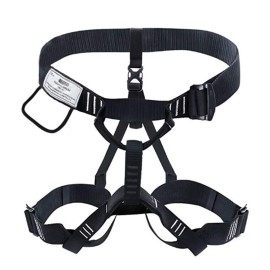 Newdoar Thickness Climbing Harness, Ce Certification Wider Half Body Harness For Rock Rappelling Fire Rescuing Tree Climbing Gear (Black 2)