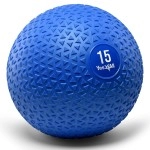Yes4All Slam Ball With Triangle Textured Surface & Durable Rubber Shell - Available 10, 15, 20, 25, 30, 40Lbs - Blue, 15 Lbs