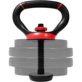 Yes4All Comfortable Grip Adjustable Kettlebell Handle Converter For 1 Inch Weight Plates - Red