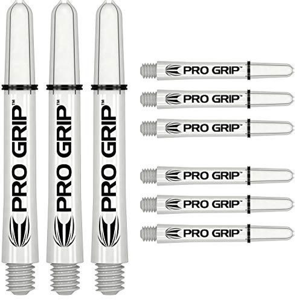 Target Darts 3 X Sets Of White Pro Grip Shaft Intermediate - 9 In Total
