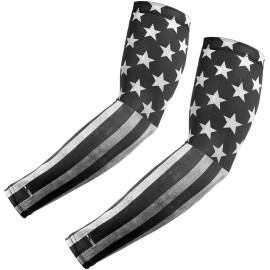 Sports Compression Arm Sleeves - Us American Flag Arm Cover Shield For Men, Women, Youth & Kids - For Baseball, Basketball, Football, Volleyball, Bowling, Golf & Gaming - Upf 50 Uv Sun Protection