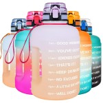 Buildlife 22L Wide Mouth Gym Water Bottle With Times To Drink-Large Bpa Free Capacity For Fitness Goals And Outdoor (Light Purple, 22L)