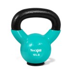 Yes4All Training Kettlebells Weights (5-50Lb)- Home Gym Equipment For Strength Training Exercises With Comfort Vinyl Coated Grip Wide Handle, Special Protective Bottom