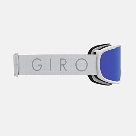 Giro Moxie Ski Goggles - Snowboard Goggles for Women & Youth - White Core Light Strap with Grey Cobalt/Yellow Lenses
