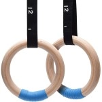 Pacearth Gymnastics Rings, Olympic Exercise Rings With Adjustable Cam Buckle 14.76Ft Long Straps With Scale Exercise Rings Non-Slip Training Rings For Home Gym Full Body Workout