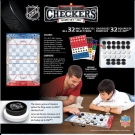 MasterPieces NHL Full League Version Checkers Board Game Team Color, 13