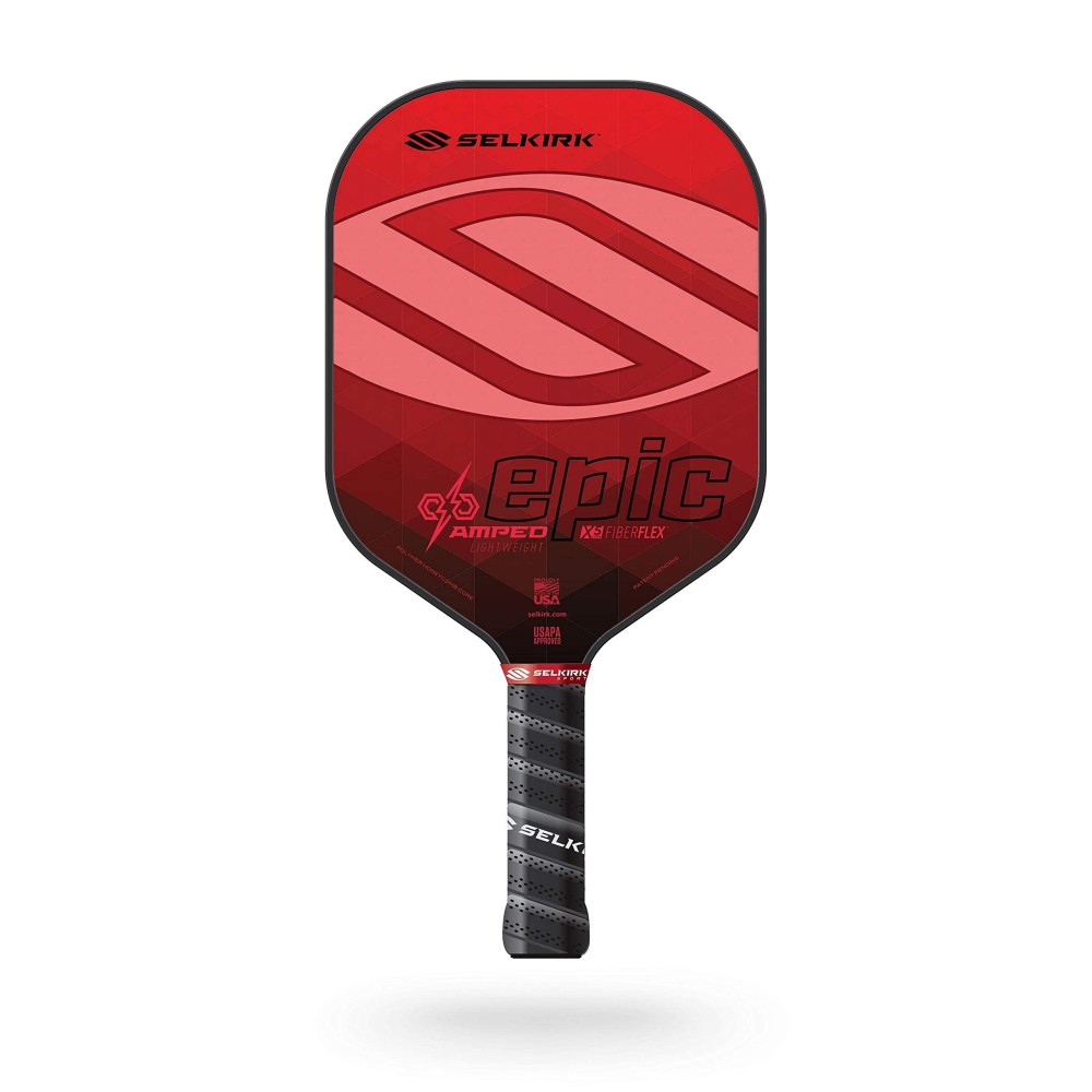 Selkirk Amped Pickleball Paddle Fiberglass Pickleball Paddle With A Polypropylene X5 Core Pickleball Rackets Made In The Usa 2021 Epic Lightweight Selkirk Red